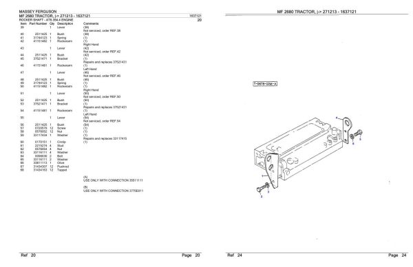 Massey Ferguson MF 2680 Tractor Parts Catalog 1637121 1