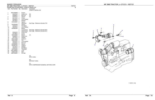 Massey Ferguson MF 2680 Tractor Parts Catalog 1637121 2