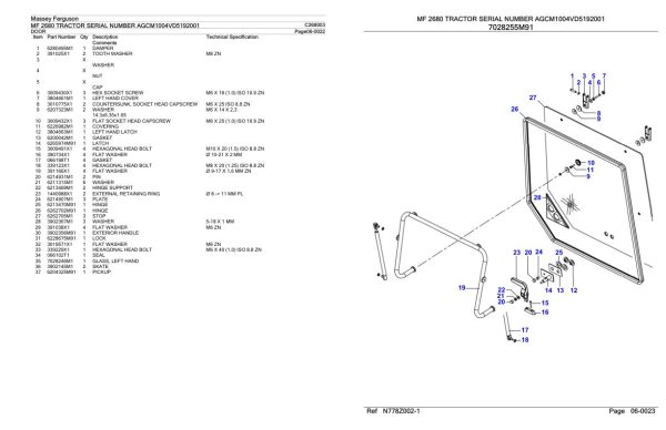 Massey Ferguson MF 2680 Tractor Parts Catalog C268003 1