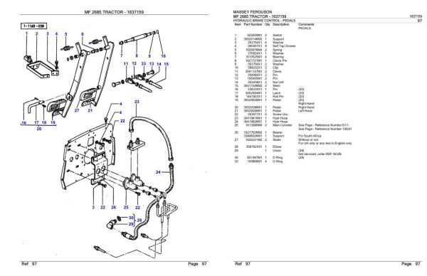 Massey Ferguson MF 2685 Tractor Parts Catalog 1637159 2