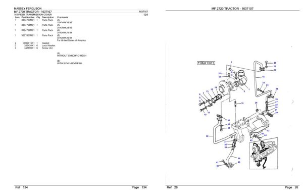 Massey Ferguson MF 2720 Tractor Parts Catalog 1637107 2