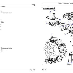 Massey Ferguson MF 274 C Crawler Parts Catalog 3310582 1