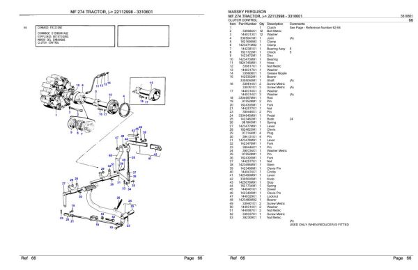 Massey Ferguson MF 274 Tractor Parts Catalog 3310601 2