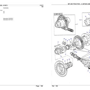 Massey Ferguson MF 290 Tractor Parts Catalog 819672 1