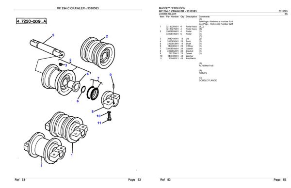 Massey Ferguson MF 294 C Crawler Parts Catalog 3310583 2