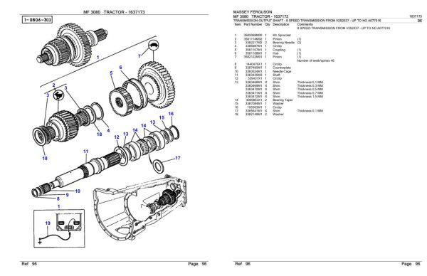 Massey Ferguson MF 3080 Tractor Parts Catalog 1637173 2