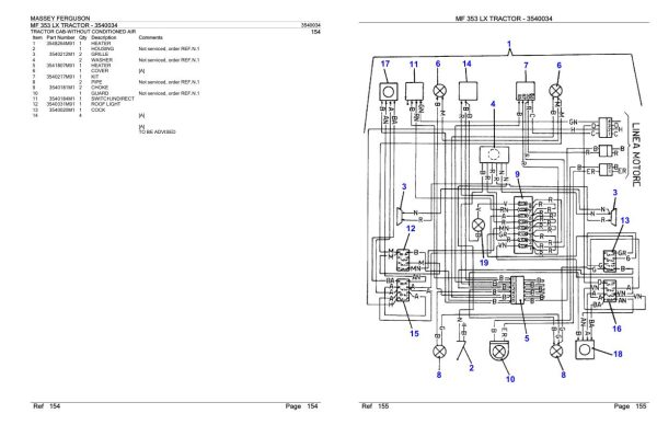 Massey Ferguson MF 353 Tractor Parts Catalog 3540034 1