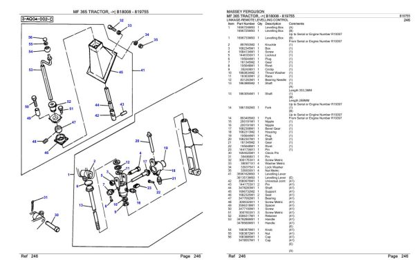 Massey Ferguson MF 365 Tractor Parts Catalog 819755 2