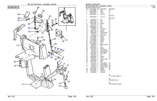 Massey Ferguson MF 375 Tractor Parts Catalog 819750 2