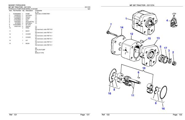 Massey Ferguson MF 387 Tractor Parts Catalog 3311374 2