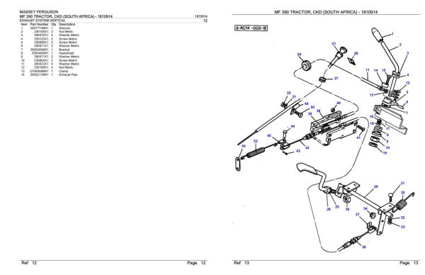 Massey Ferguson MF 390 Tractor Parts Catalog 1810914 2