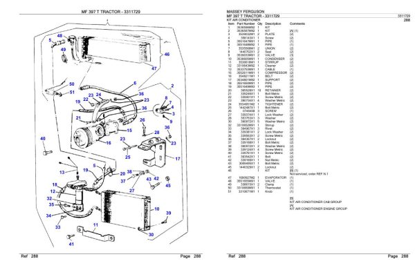 Massey Ferguson MF 397 T Tractor Parts Catalog 3311729 2