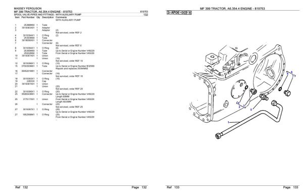 Massey Ferguson MF 399 Tractor Parts Catalog 819753 1