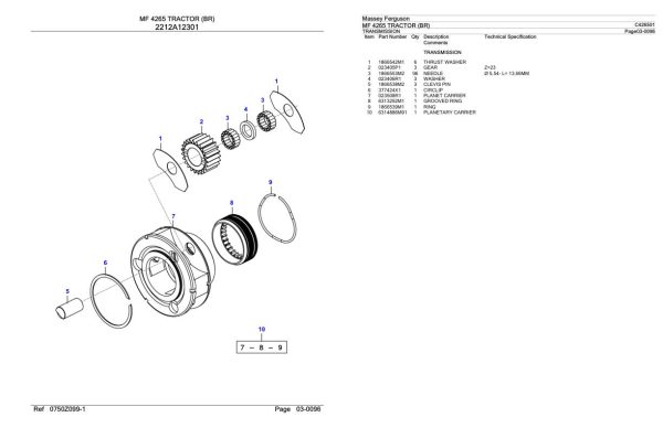 Massey Ferguson MF 4265 Tractor Parts Catalog C426501 2