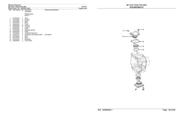 Massey Ferguson MF 4275 Tractor Parts Catalog C427501 2