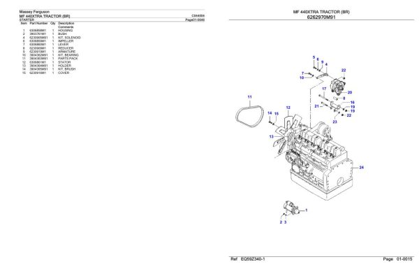 Massey Ferguson MF 440XTRA Tractor Parts Catalog C044004 2