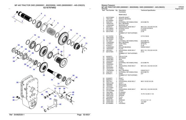 Massey Ferguson MF 445 Tractor Parts Catalog CPE445 2