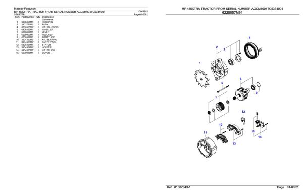 Massey Ferguson MF 455XTRA Tractor Parts Catalog C045502 2