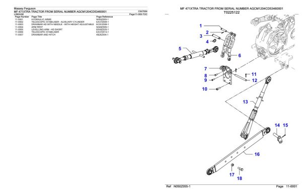 Massey Ferguson MF 471XTRA Tractor Parts Catalog C047004 2