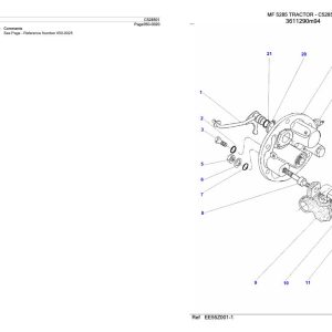 Massey Ferguson MF 5285 Tractor Parts Catalog C528501 1