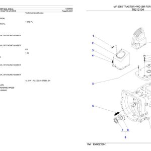 Massey Ferguson MF 5285 Tractor Parts Catalog C528502 1