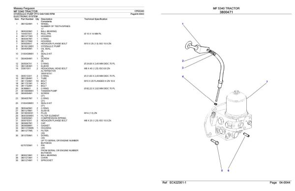 Massey Ferguson MF 5340 Tractor Parts Catalog CPE5340 2