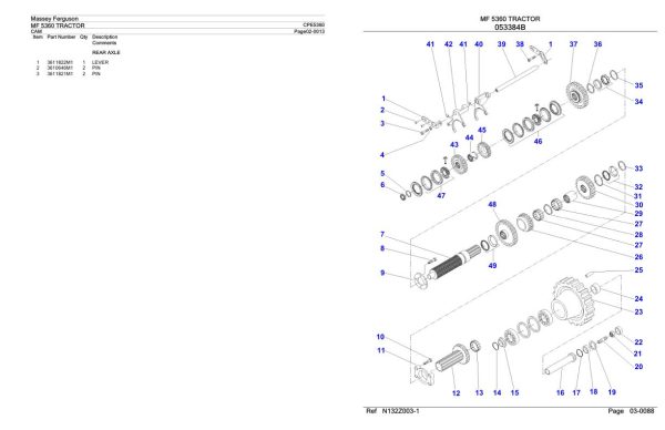 Massey Ferguson MF 5360 Tractor Parts Catalog CPE5360 2