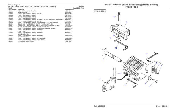 Massey Ferguson MF 5460 Tractor Parts Catalog 3906430 2