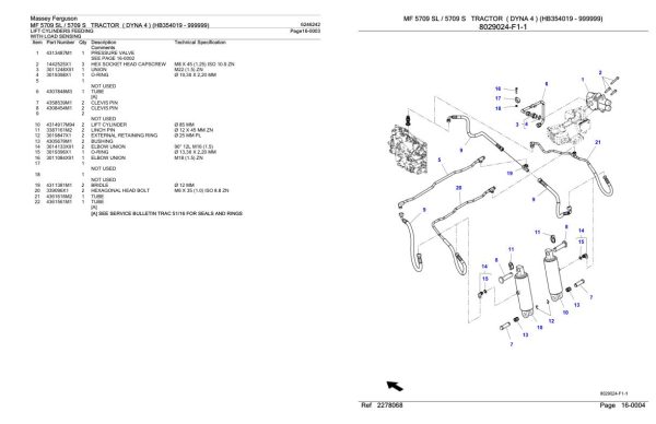 Massey Ferguson MF 5709 5709 S Tractor Parts Catalog 6246242 2