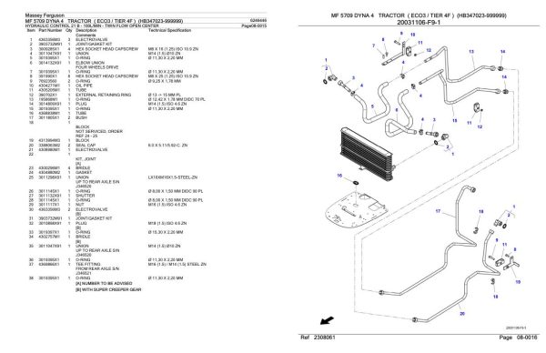 Massey Ferguson MF 5709 Tractor Parts Catalog 6246446 2