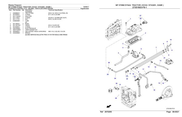 Massey Ferguson MF 5709M Tractor Parts Catalog 6246617 2
