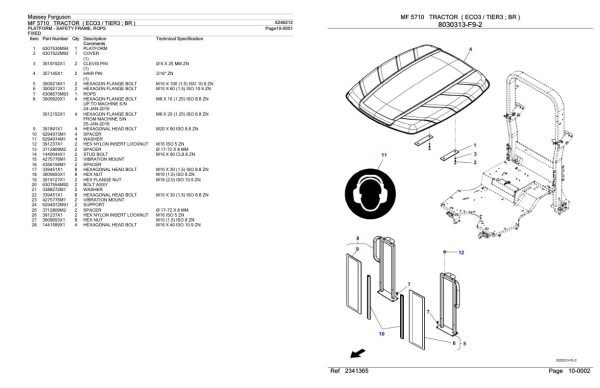 Massey Ferguson MF 5710 Tractor Parts Catalog 6246212 1