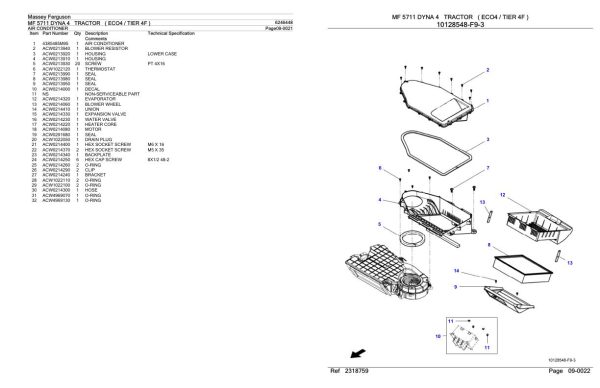 Massey Ferguson MF 5711 Tractor Parts Catalog 6246448 1