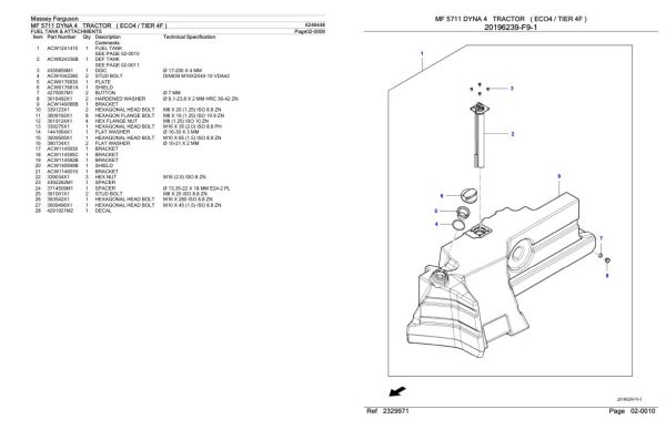 Massey Ferguson MF 5711 Tractor Parts Catalog 6246448 2