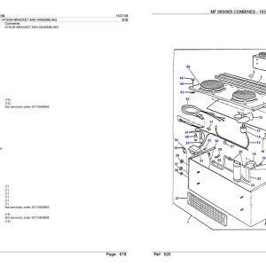 Massey Ferguson MF 660 665 Combine Parts Catalog 1637108 1