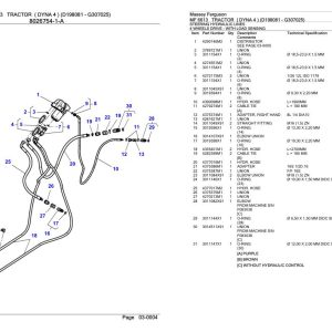 Massey Ferguson MF 6613 Tractor Parts Catalog 6246052 1