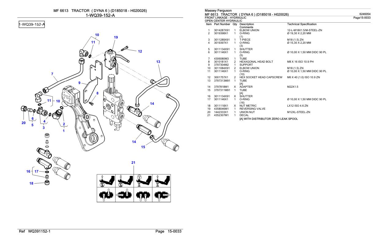 Massey Ferguson MF 6613 Tractor Parts Catalog 6246054 1