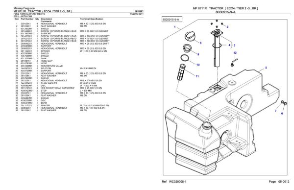 Massey Ferguson MF 6711R Tractor Parts Catalog 6246221 1