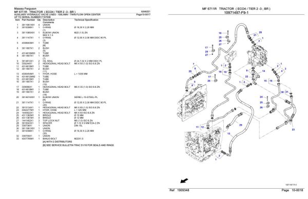 Massey Ferguson MF 6711R Tractor Parts Catalog 6246221 2