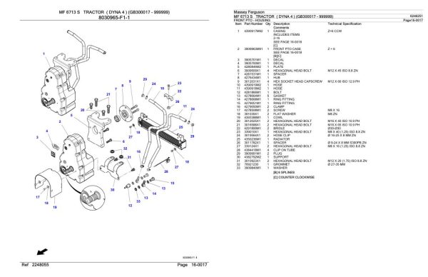 Massey Ferguson MF 6713 S Tractor Parts Catalog 6246251 2