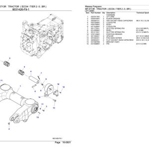 Massey Ferguson MF 6713R Tractor Parts Catalog 6246219 1