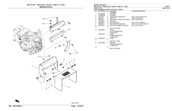 Massey Ferguson MF 6713R Tractor Parts Catalog 6246219 2