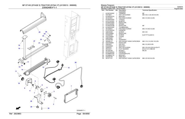 Massey Ferguson MF 6714S Tractor Parts Catalog 6246575 1