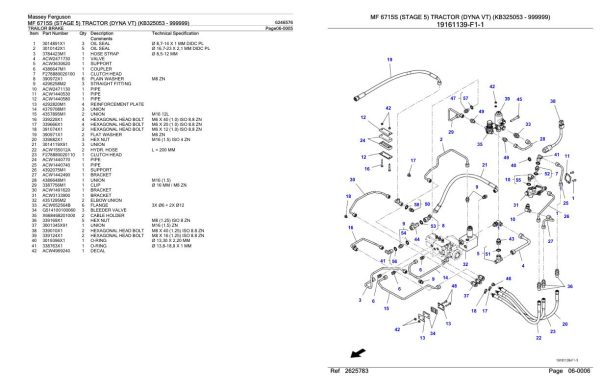 Massey Ferguson MF 6715S Tractor Parts Catalog 6246576 2