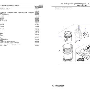 Massey Ferguson MF 6716S Tractor Parts Catalog 6246577 1