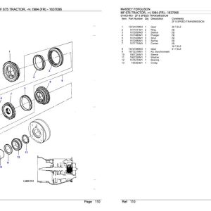 Massey Ferguson MF 675 Tractor Parts Catalog 1637096 1