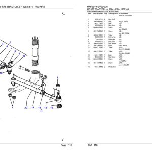 Massey Ferguson MF 675 Tractor Parts Catalog 1637148 1