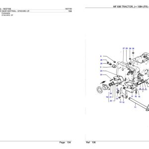Massey Ferguson MF 698 Tractor Parts Catalog 1637150 1
