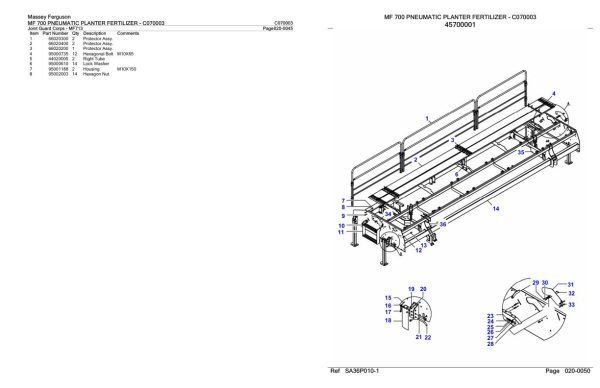 Massey Ferguson MF 700 Pneumatic Planter Fertilizer C070003 2