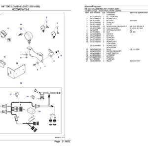 Massey Ferguson MF 7245 Combine Parts Catalog 3906031 1